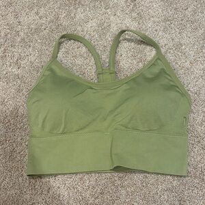 Seamless Olive Green Racerback Bralette